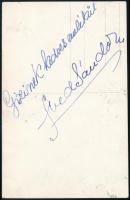 Svéd Sándor(1906-1979) Kossuth-díjas operaénekes aláírása őt ábrázoló fotólapon