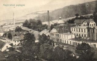 Nagyszabos, Nagyszlabos, Slavosovce; Papírgyár. Klösz György és fia / paper factory