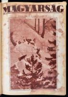 1932 Magyarság, Melléklet a Magyarság 1932. január. 3 iki (1.)-1932. december 25.-i (52) számához. Teljes évfolyam. Bekötött félvászon kötés, kissé foltos lapokkal.