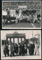 1940 Berlin, A magyar futballválogatott németországi szereplésén készült fotók, 4 db, 13x18 cm