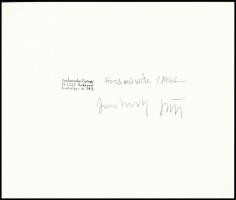 1983 Jankovszky György(1946-): New York, World Trade Center, feliratozva, aláírt, pecséttel jelzett,...