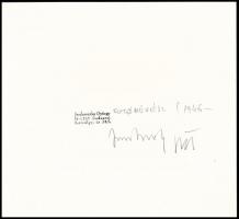 1983 Jankovszky György(1946-): New York, World Trade Center, feliratozva, aláírt, pecséttel jelzett,...