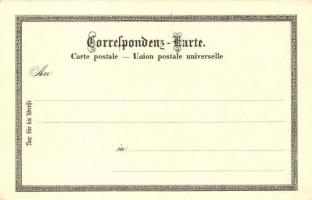 Budapest, Geographische Postakrte v. Wilh. Knorr No. 02. floral litho