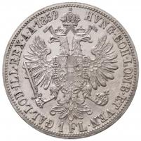 Ausztria 1859A 1 Fl Ag "Ferenc József" (12,36g) T:1- kis ph. / Austria 1859A 1 Florin Ag &...