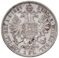 Ausztria 1891A 1 Fl Ag "Ferenc József" (12,36g) T:1-,2 ph., kis patina / Austria 1891A 1 F...