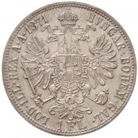 Ausztria 1871A 1Fl Ag "Ferenc József" (12,36g) T:1-,2 / Austria 1871A 1 Florin Ag "Fr...