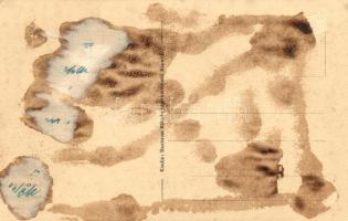 Kapuvár, Esterházy tér a Kapuvári Hengermalommal (ragasztónyom / gluemark)