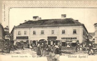 Eger, Kossuth Lajos tér, piac, Rabinek Pál üzlete, Art Nouveau