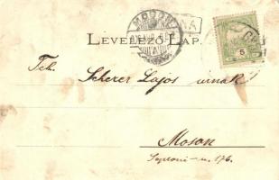 Csorna, 1849. Június 13-án elesett honvédek hősi emlékszobra, magyar szalag. Berger Testvérek kiadás...