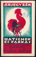 1928 Bp., Hatschek és Farkas fényképészeti szaküzletének árjegyzéke, 87p