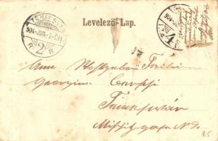 1904 Budapest XII. Kirándulás a Svábhegyi fogaskerekű vasúthoz. Széchenyi hegyi állomás. Esernyős re...