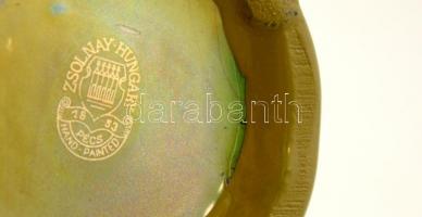 Zsolnay figurális kancsó, eozin mázas, jelzett, hibátlan, m:15 cm