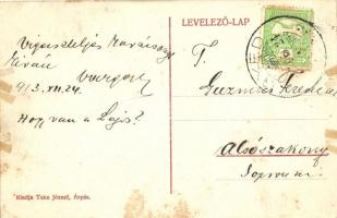 Árpás, Rába híd, Kápolna tér, Római katolikus templom, Teke József vendéglője és saját kiadása. Belt...