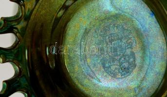 Zsolnay áttört váza, eozin mázas, jelzett, hibátlan, m:26 cm