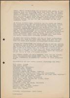 1945 Eredeti, korabeli jegyzőkönyv másolat melyet felvettek Bukarestben a Joint házában (Calea Mosil...