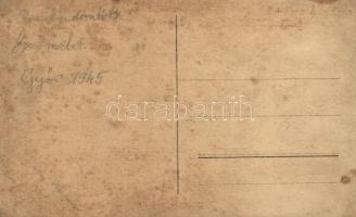 1945 Győr, Romba döntött gépgyár a második világháború után, photo (fl)