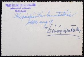 1962 Piliscsabai Erdészet, fotómontázs, hátulján feliratozva, pecséttel jelzett, 8,5×13 cm