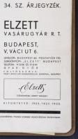 1934 Bp., Elzett Vasárugyár R.T. 34. sz. árjegyzék, képekkel illusztrált