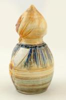 Kiss Roóz Ilona (1920-2010): Figurális párologtató. Festett mázas kerámia, hibátlan, jelzett, m:16 c...