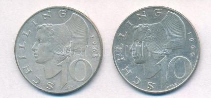 Ausztria 1965-1966. 10Sch Ag (2x) T:2,2- karc Austria 1965-1966. 10 Schilling Ag (2x) C:XF,VF scratched Krause  KM#2882