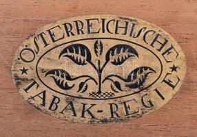 cca 1935 Österreichische Tabak Regie szivaros fadoboz, bontatlan, zárjeggyel. / Unopened box of Aust...