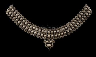 Ezüst (Ag.) art deco stílusú nyaklánc, jelzett, nettó:27 g  h:36 cm