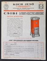 1929-1935 Koch Jenő Kályhagyár és Központi Fűtések Berendezési Vállalatának képekkel illusztrált árjegyzékei, 3 db