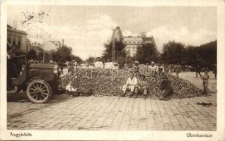 1938 Nagykőrös, Uborkavásár, autó. Németh Sándor kiadása (EK)