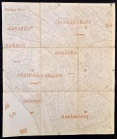 Buda helyrajzi térkép részlet (Pösinger majos, Magasút és környéke), lépték nélkül, 47,5×40 cm