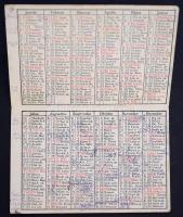 1914 Az Est 1914-es naptár, kissé foltos, ceruzás bejegyzésekkel, 12x8 cm