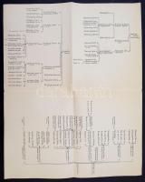 cca 1900 3 db nemesi leszármazási táblázat, köztük Zichy is