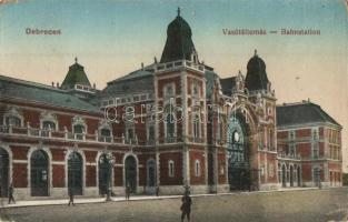 Debrecen, vasútállomás, Aczél Henrik kiadása (EK)