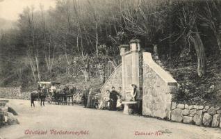 Vöröstorony, Turnu Rosu; Császár kút a szorosban; kiadja Graef Károly / Emperor's fountain in the pass (EK)