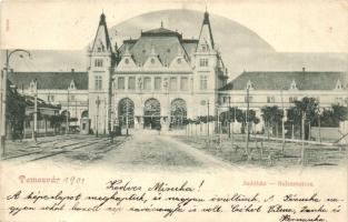 Temesvár, Timisoara; Indóház, vasútállomás / Bahnhof / railway station