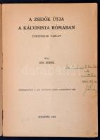 Sós Endre: A zsidók útja a kálvinista Rómában. Történelmi vázlat. Klny. a Dr. Guttmann Mihály emlékk...