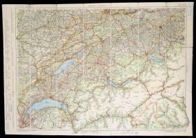 Freytag&Berndt Autostrassenkarten 39.: Zürich és Genf autóstérképe, 1:300000, 60×86 cm