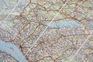 Freytag&Berndt Autostrassenkarten 39.: Zürich és Genf autóstérképe, 1:300000, 60×86 cm