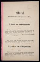 Prágai Izraelita Hitközség szabályzata. Prága, 1901, Gottlich Schmelkes. Papírkötés, kissé szakadozott gerinccel, német nyelven. / The rules of the Prague Jewish Community. Prague, 1901, Gottlich Schmelkes. Paperbinding,  with a little bit damaged spine, in German language.