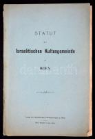 Bécsi Izraelita Hitközség szabályzata. Bécs, é.n. (1926), Israelitischen Kultusgemeinde, Moriz Waizner&Sohn. Kissé szakadt papírkötés, az első pár lap kijár, német nyelven./ The rules of Wien Jewish Comunity. Wien, (1926), Israelitischen Kultusgemeinde, Moriz Waizner&Sohn. Paperbinding, with a little bit raunchy cover, some pages are comming out, in German language.