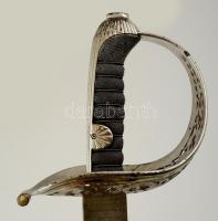 1899 Katonai szolgálat kezdetére készített, díszes vésésekkel ellátott tiszti kard. A pengében grafi...