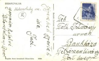 Bibarcfalva, Biborteni; utcakép templommal / street view with church