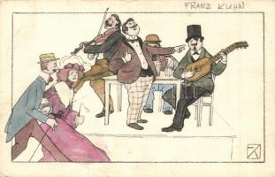 W.D.W.I. Austrian art postcard s: Franz Kuhn