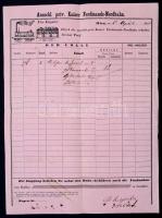 1855 Kaiser Ferdinands-Nodbahn fuvarlevele, díszes fejléces papíron, német nyelven./ 1855 Letter of ...