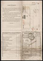 1855 Kaiser Ferdinands-Nodbahn fuvarlevele, díszes fejléces papíron, német nyelven./ 1855 Letter of ...