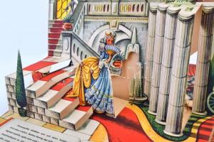 Hamupipőke. Prága, 1961, Artia. Kihajtható mesekönyv, félvászon kötésben