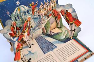 Hamupipőke. Prága, 1961, Artia. Kihajtható mesekönyv, félvászon kötésben