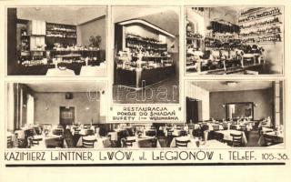 Lviv, Lwów, Lemberg; Kazimierz Lintiner; Ul. Legjonów / restaurant interiors