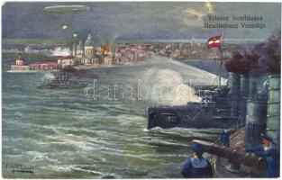 Velence bombázása, osztrák-magyar hadihajók / Bombardment of Venice, Austro-Hungarian Navy battleships, s: Höllerer