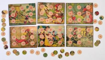 Piatnik Mese Lottó, régi társasjáték, eredeti dobozában