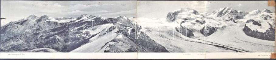 Zermatt, Gornergrat, Pennine Alps, 8-tiled panoramacard with leporello (r)